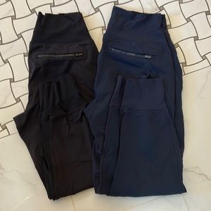 Lot of 2 Athleta joggers - 1 black and 1 navy